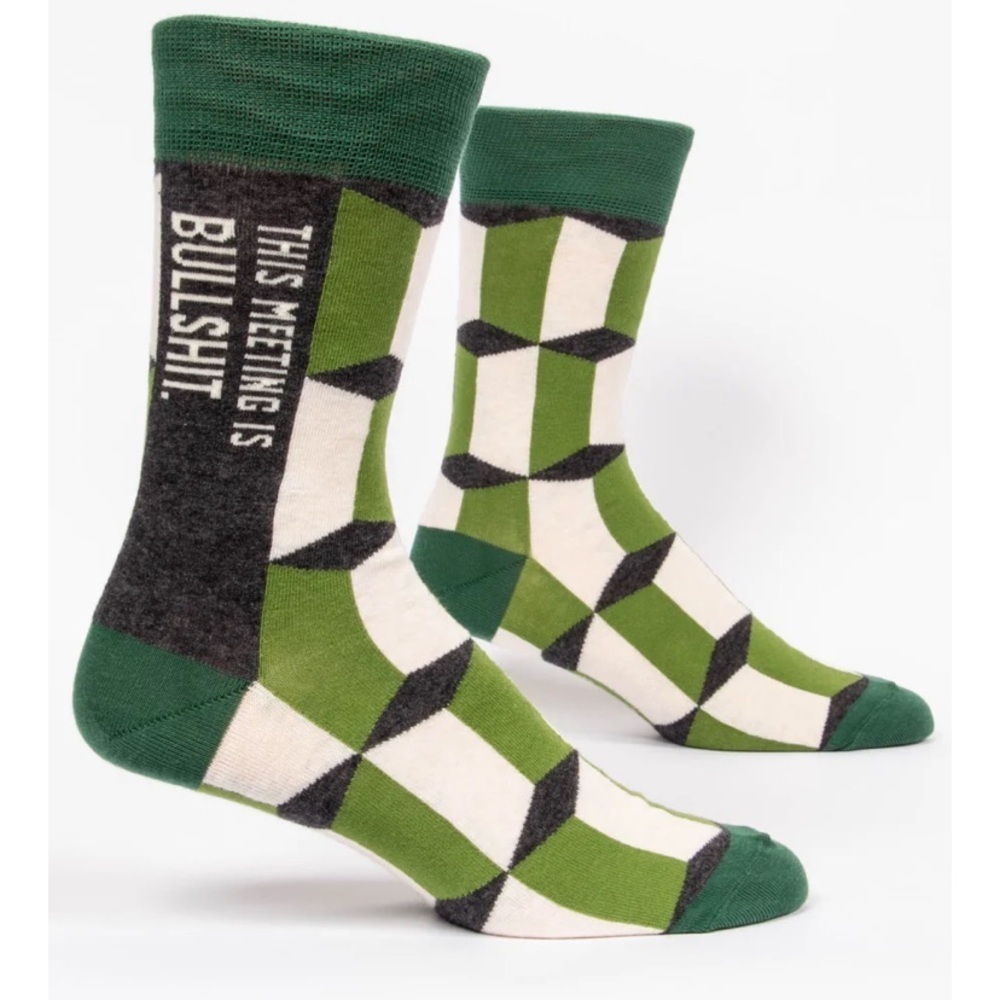Blue Q THIS MEETING IS BULLSHIT M-CREW SOCKS